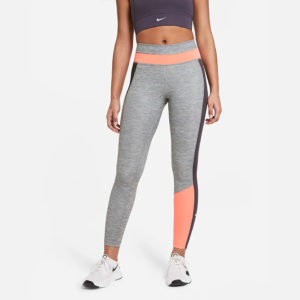 Nike One Color-Blocked Heathered 7/8 Women's Mid-Rise 7/8 Color-Block Leggings (DD0823-077)