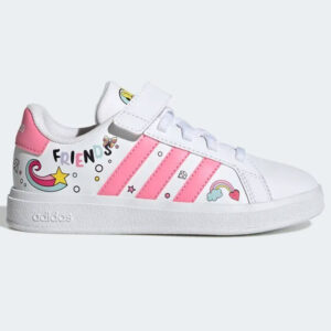 ADIDAS X DISNEY GRAND COURT MINNIE MOUSE ELASTIC LACES TOP STRAP SHOES(GY6629)