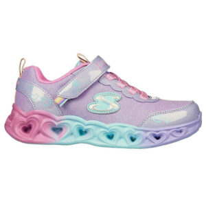 Skechers Girls S-Lights Heart Lights Shoes - 302684L-LVMT-με φωτάκια