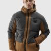 4F MEN'S SYNTHETIC-FILL DOWN JACKET - BROWN (4FAW23TDJAM244-82S)