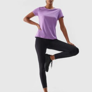 4F WOMEN'S QUICK-DRYING RUNNING LEGGINGS - BLACK(4FWSS24TFTIF228-40S)