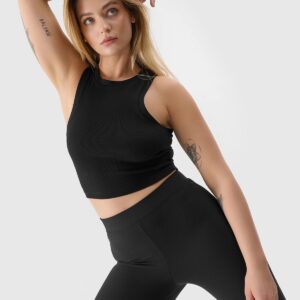 4F Γυναικεία μπλούζα crop(4FWSS24TSLEF066)