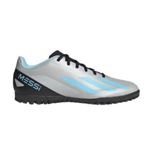 Adidas X Crazyfast Messi.4 TF Χαμηλά Ποδοσφαιρικά Παπούτσια με Σχάρα Silver Metallic / Bliss Blue / Core Black