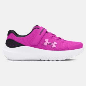 Girls' Pre-School UA Surge 4 AC Running Shoes(3027109-500)