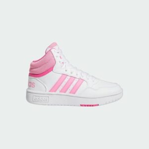 Adidas Hoops Mid 3.0 Αθλητικά Παιδικά Παπούτσια Μπάσκετ με Κορδόνια Λευκά(IG3716)