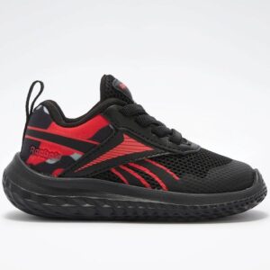 Reebok Rush Runner Αθλητικά Παιδικά Παπούτσια Running με Κορδόνια Μαύρα με ελαστικα κορδόνια