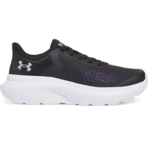 UA JR PS G Rogue 5 ME λαστιχενια κορδονια-μεταλιζε σήμα και νερά απο μωβ στο μαύρο (3028276-001) ΥΠΟΔΗΜΑ