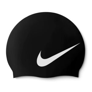 NIKE SWIM Big Swoosh Silicone Swim Cap Black (NESS8163-001)