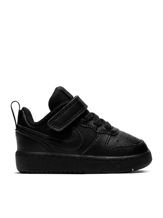 NikeCourt Borough Low 2 TDV Αθλητικά Παιδικά Παπούτσια Μπάσκετ με Σκρατς Μαύρα