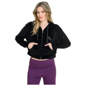 Target Γυναικεία ζακέτα Hooded Velour Crop Jacket (W26-64246-10)