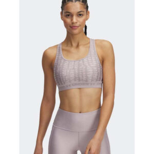 Under Armour Crossback Mid Print Women’s Sports Bra without Padding Gray (1361042 -011)