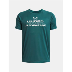 Under Armour Tech™ Split Wordmark Boys' Short Sleeve (1383010-338)